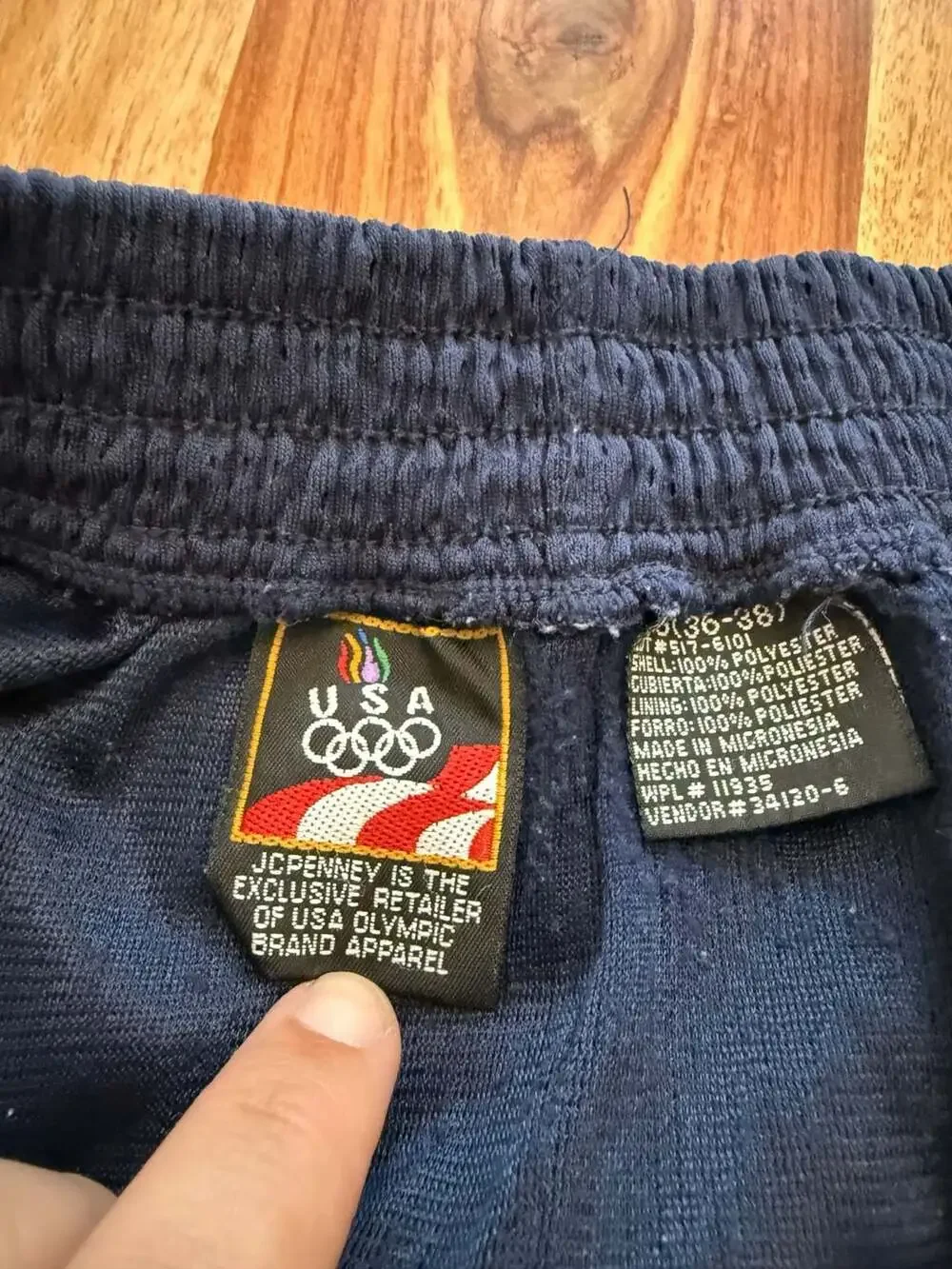 Vintage USA Olympic Brand Mesh Tear-Away Basketball Pants - Picture 2 of 7